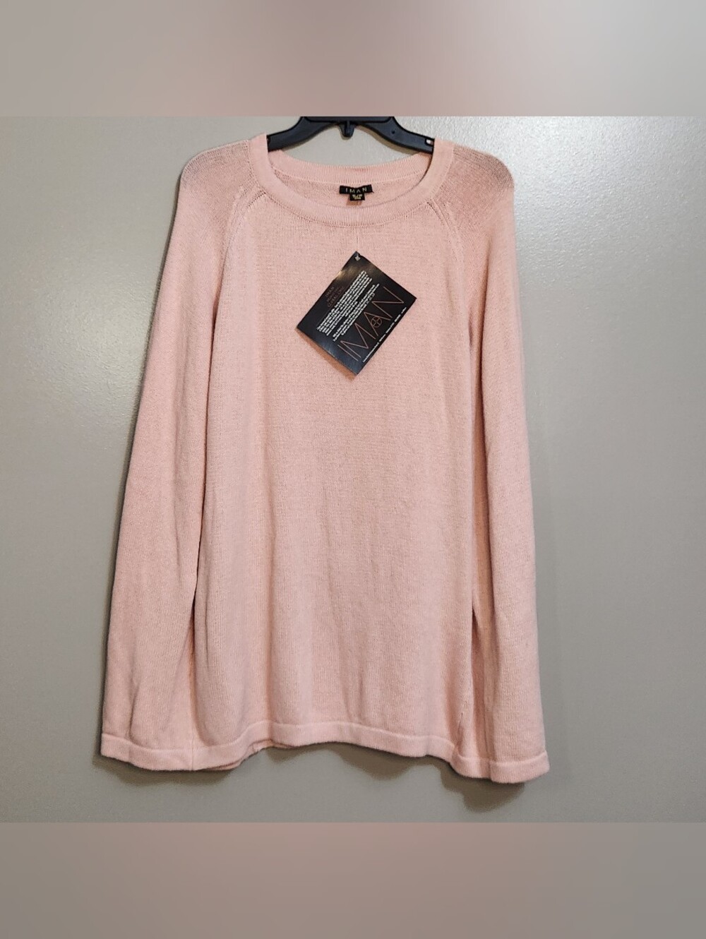 Iman Pink Women's Sweater Poncho NWT (Missing Fur Collar) Size XL/1X